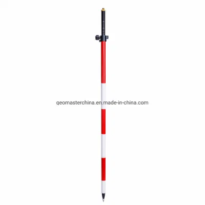 Geomaster PRO Surveyors 2,6 m Aluminium-Prismenstange zur Unterstützung von Vermessungsinstrumenten, GPS-Empfängern, GPS-Radios, Prismenhaltern, 3D-Laserscanner-Zielen, Scanner